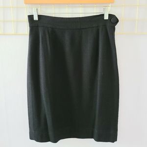 Moschino Cheap and Chic Italy Black Pencil Minimalist Skirt
